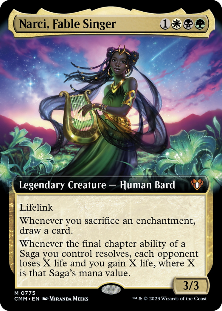 Image of Narci, Fable Singer (Extended Art) [Commander Masters]