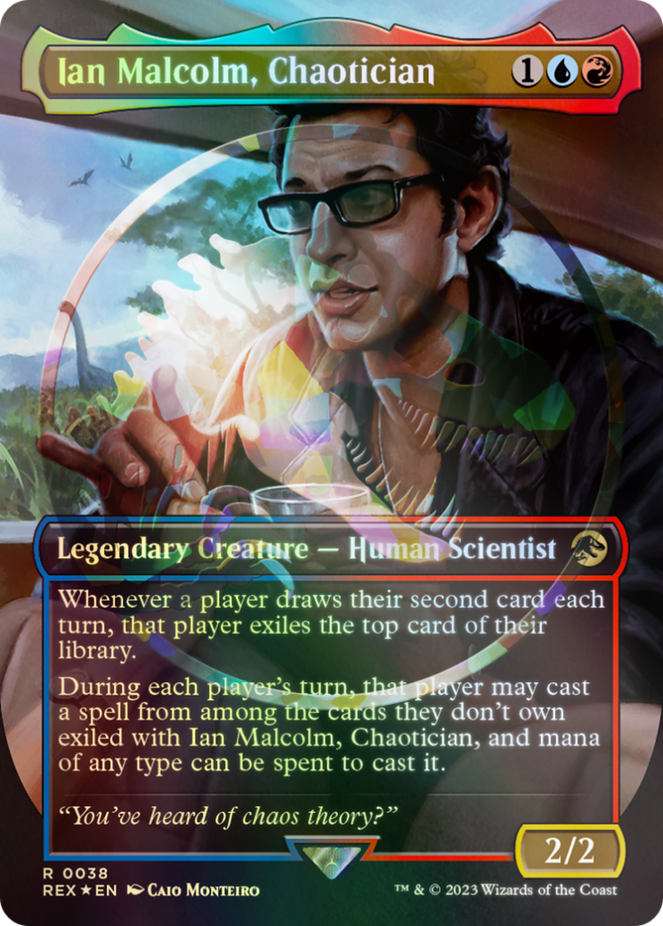 Image of Ian Malcolm, Chaotician (Emblem) (Borderless) [Jurassic World Collection Tokens]
