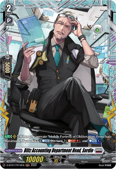 Image of Blitz Accounting Department Head, Sordio (FR) (D-BT07/FR19EN) [Raging Flames Against Emerald Storm]