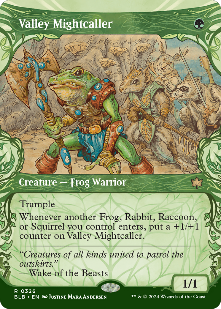 Image of Valley Mightcaller (Showcase) [Bloomburrow]