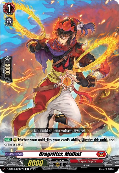 Image of Dragritter, Midhat (D-BT07/058EN) [Raging Flames Against Emerald Storm]