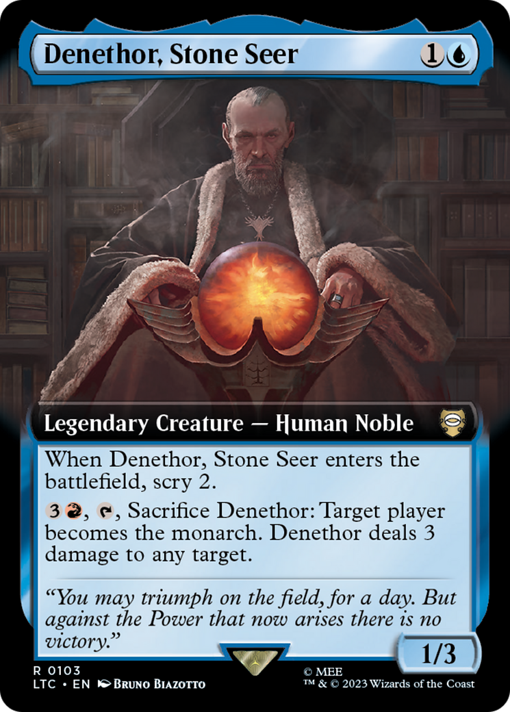 Image of Denethor, Stone Seer (Extended Art) (LTC-103) - Tales of Middle-earth Commander: (Extended Art) Foil