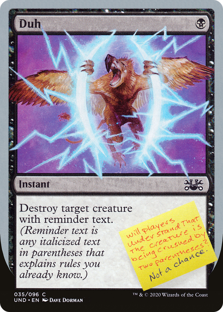 Image of Duh [Unsanctioned]
