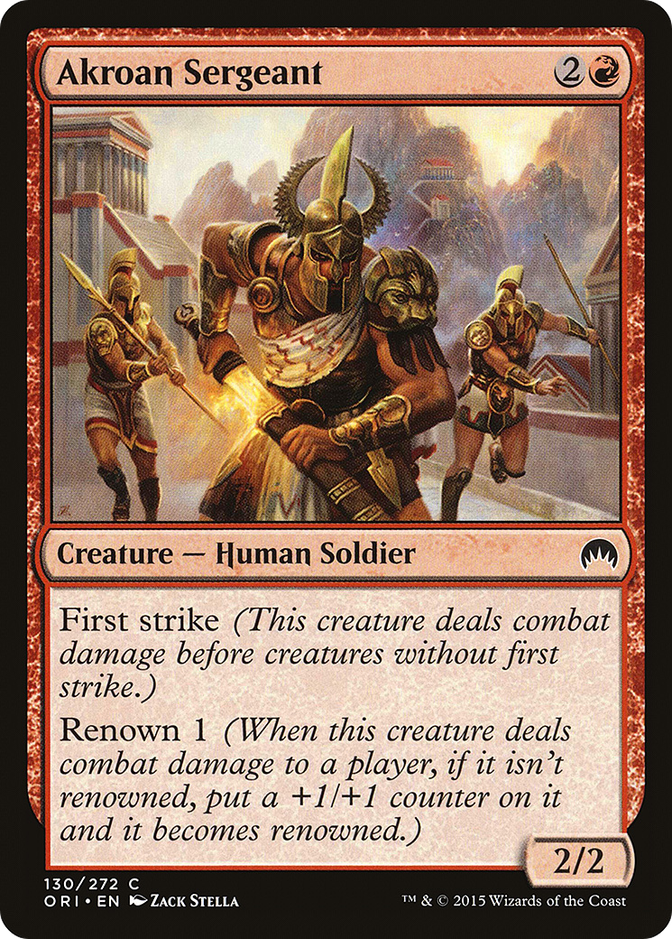 Image of Akroan Sergeant [Magic Origins]