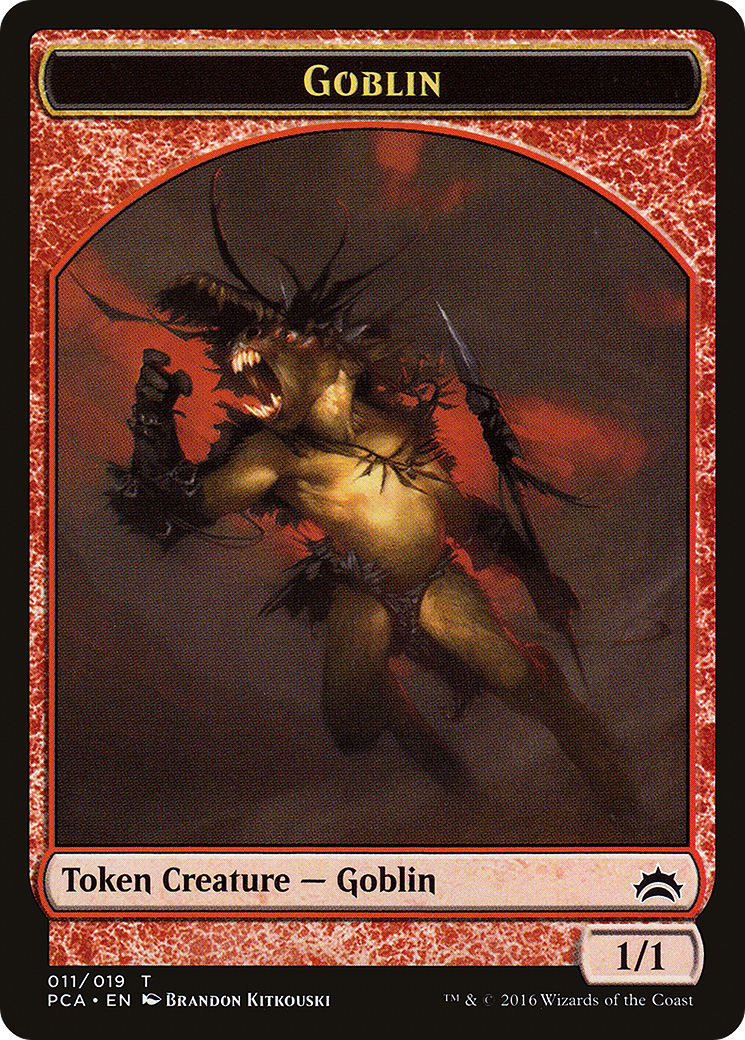 Image of Goblin // Boar Double-Sided Token [Planechase Anthology Tokens]