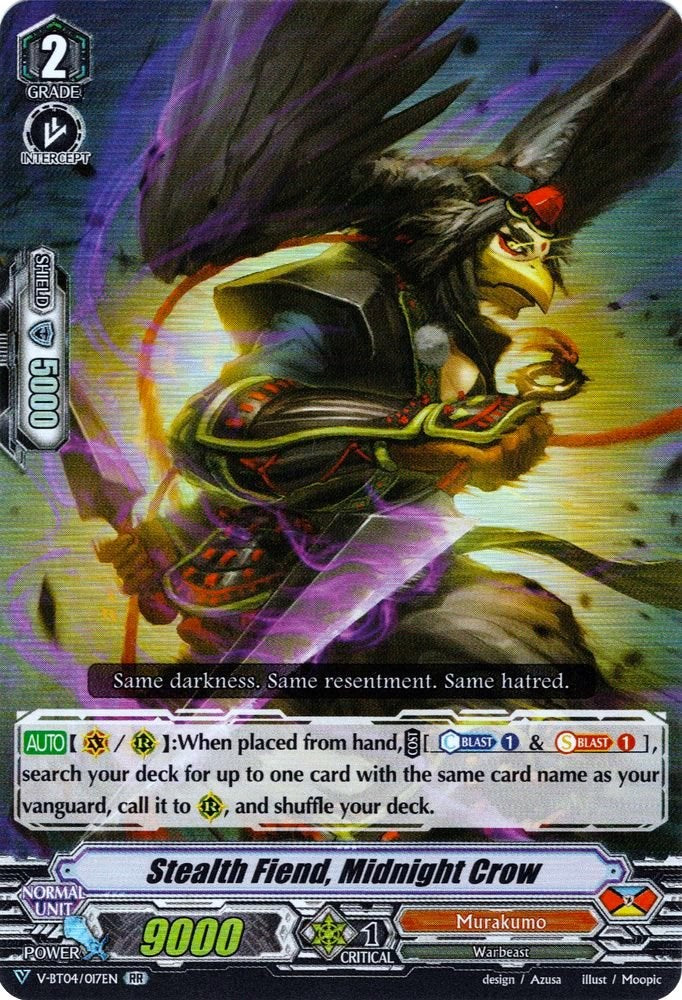 Image of Stealth Fiend, Midnight Crow (V-BT04/017EN) [Vilest! Deletor]