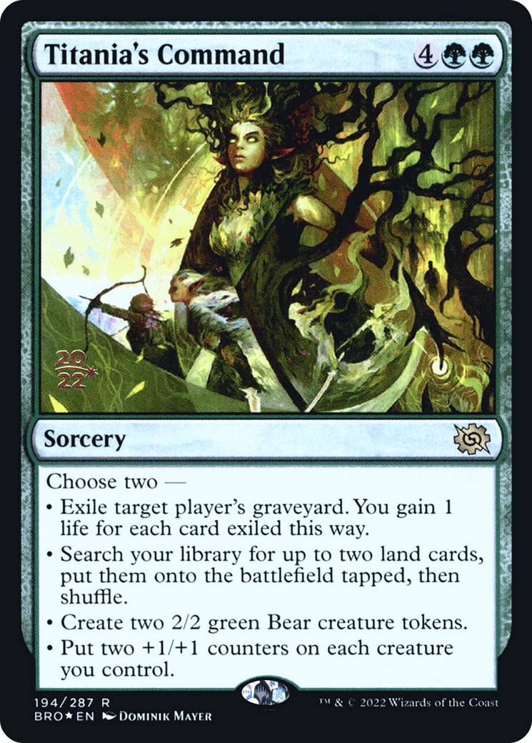 Image of Titania's Command [The Brothers' War Prerelease Promos]