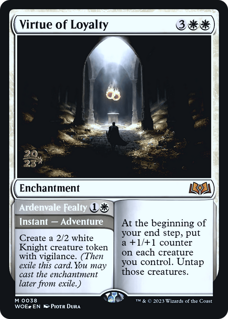 Image of Virtue of Loyalty // Ardenvale Fealty [Wilds of Eldraine Prerelease Promos]