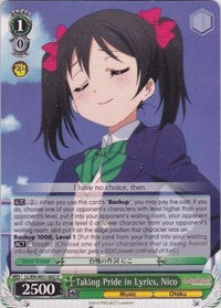 Image of Taking Pride in Lyrics, Nico (LL/EN-W01-062 U) [Love Live! DX]