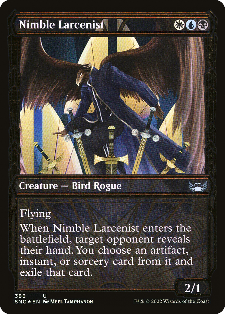 Image of Nimble Larcenist (Showcase Golden Age Gilded Foil) [Streets of New Capenna]
