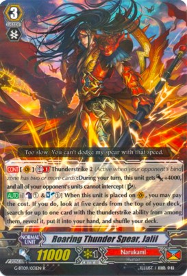 Image of Roaring Thunder Spear, Jalil (G-BT09/031EN) [Divine Dragon Caper]