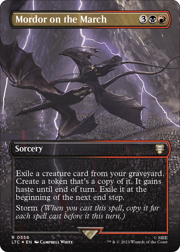 Image of Mordor on the March (Borderless) (Surge Foil) [The Lord of the Rings: Tales of Middle-Earth Commander]