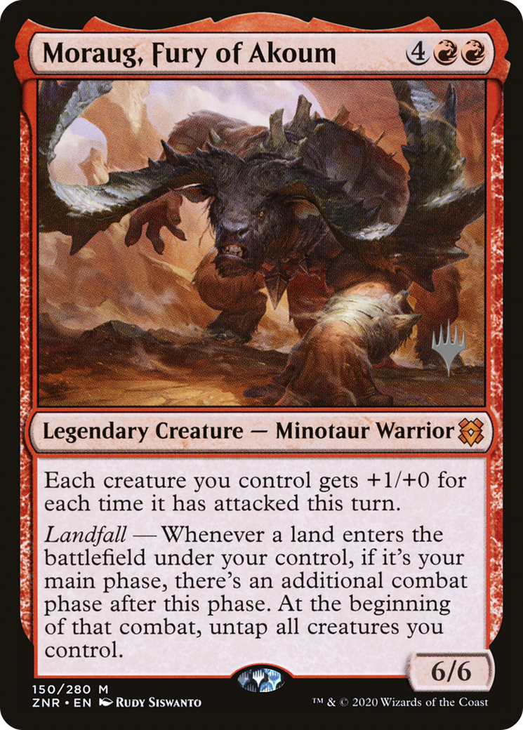 Image of Moraug, Fury of Akoum (Promo Pack) [Zendikar Rising Promos]