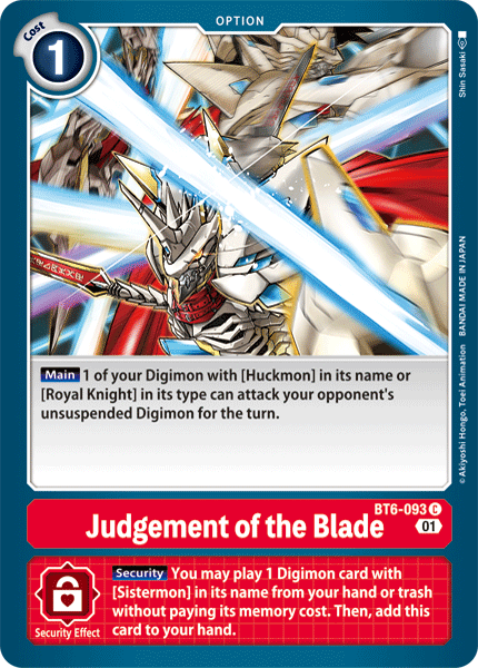 Image of Judgement of the Blade [BT6-093] [Double Diamond]