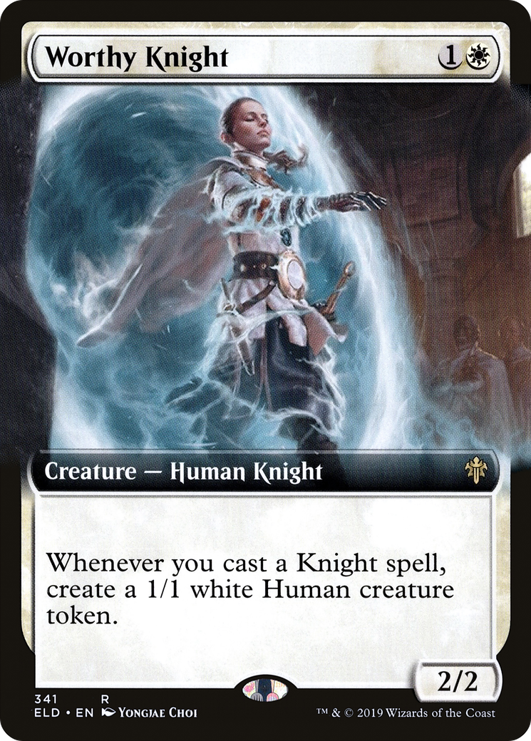 Image of Worthy Knight (Extended Art) [Throne of Eldraine]