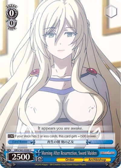 Image of Morning After Resurrection, Sword Maiden (GBS/S63-E090 C) [Goblin Slayer]
