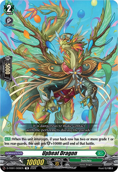 Image of Upbeat Dragon (D-TD01/006EN) [Urara Haneyama -Bandmaster of Blossoming Bonds-]