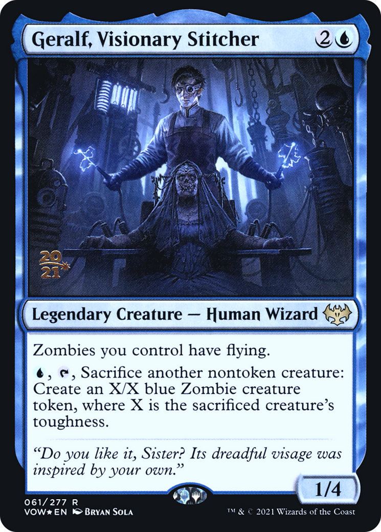 Image of Geralf, Visionary Stitcher [Innistrad: Crimson Vow Prerelease Promos]
