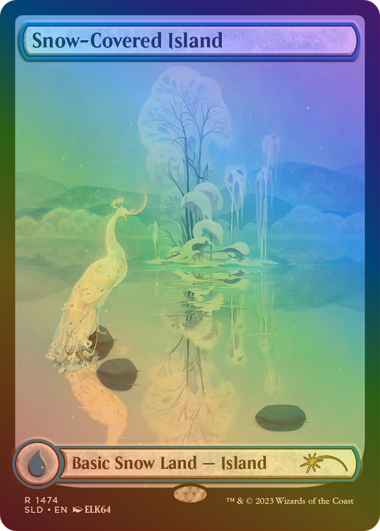 Image of Snow-Covered Island (1474) (Rainbow Foil) [Secret Lair Drop Series]