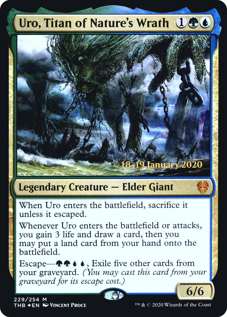 Image of Uro, Titan of Nature's Wrath [Theros Beyond Death Prerelease Promos]