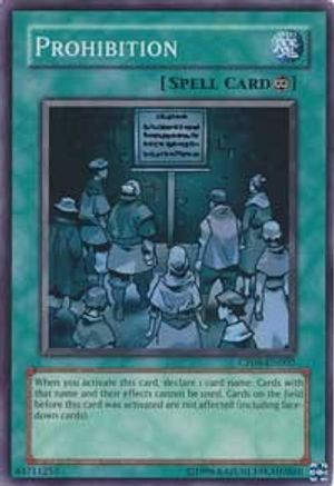 Image of Prohibition [CP08-EN002] Super Rare
