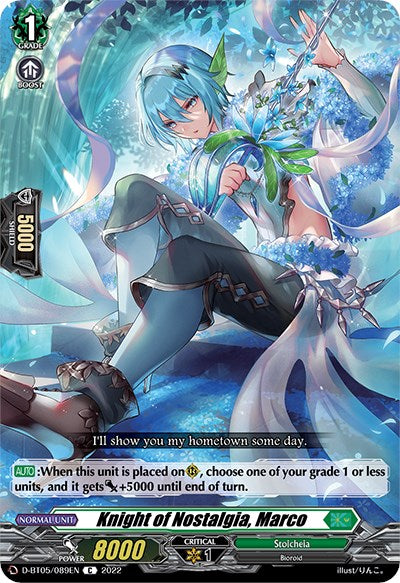 Image of Knight of Nostalgia, Marco (D-BT05/089EN) [Triumphant Return of the Brave Heroes]