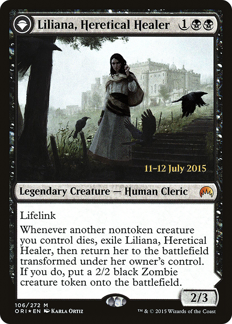 Image of Liliana, Heretical Healer // Liliana, Defiant Necromancer [Magic Origins Prerelease Promos]