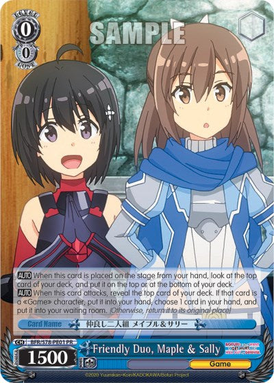 Image of Friendly Duo, Maple & Sally (BFR/S78-PE01 PR) (Promo) [BOFURI: I Don't Want to Get Hurt, so I'll Max Out My Defense]