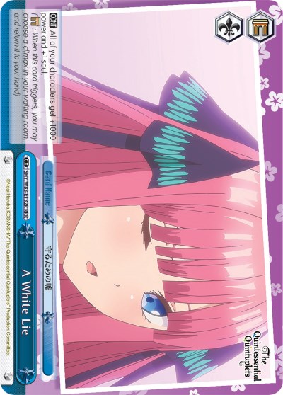 Image of A White Lie (5HY/W83-E132R RRR) [The Quintessential Quintuplets]