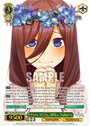 Image of Pure Wish, Miku Nakano (5HY/W90-E027HYR HYR) [The Quintessential Quintuplets 2]