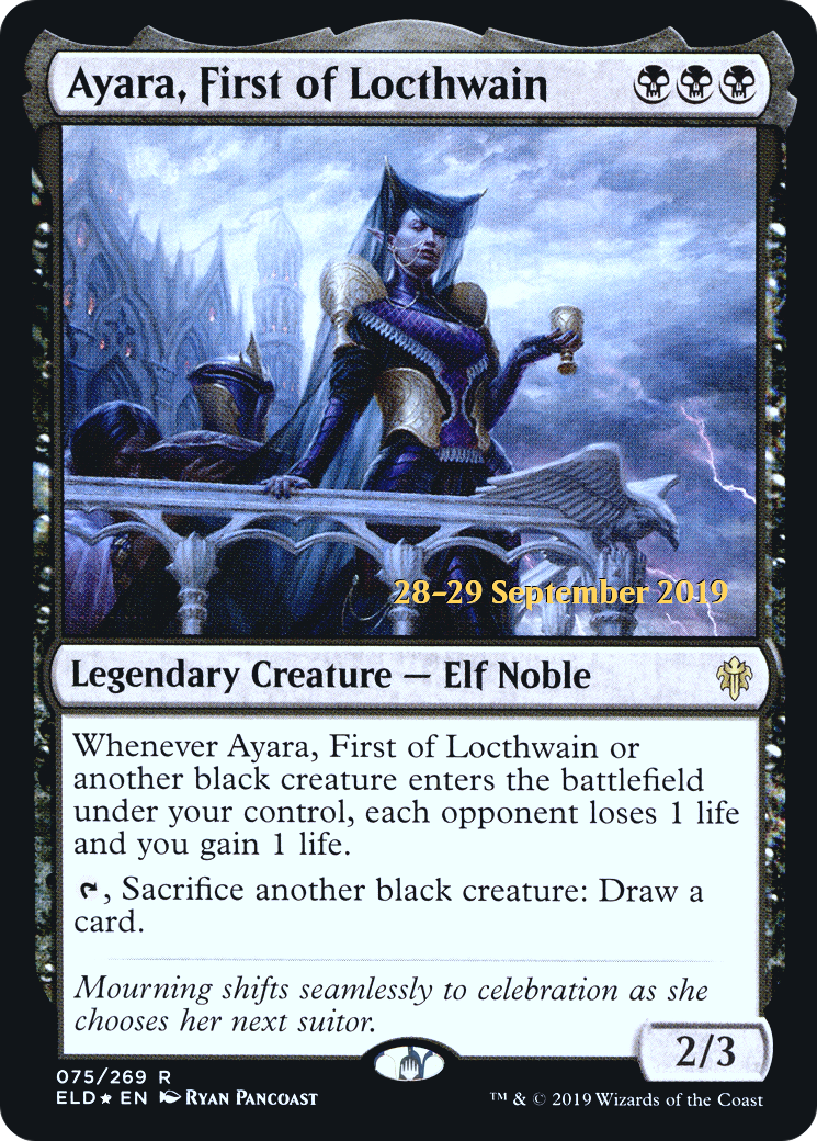 Image of Ayara, First of Locthwain [Throne of Eldraine Prerelease Promos]