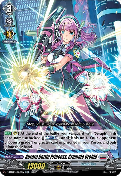 Image of Aurora Battle Princess, Crumple Orchid (D-BT06/028EN) [Blazing Dragon Reborn]