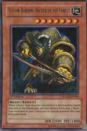 Image of Yellow Baboon, Archer of the Forest [SOVR-EN084] Ultra Rare