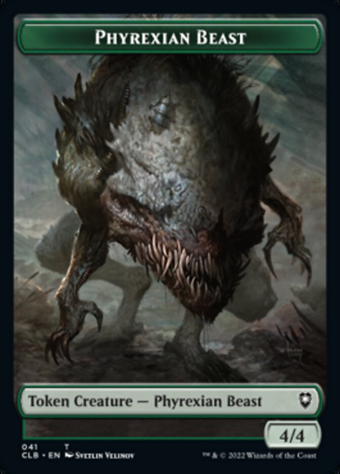 Image of Phyrexian Beast // Wurm Double-Sided Token [Commander Legends: Battle for Baldur's Gate Tokens]
