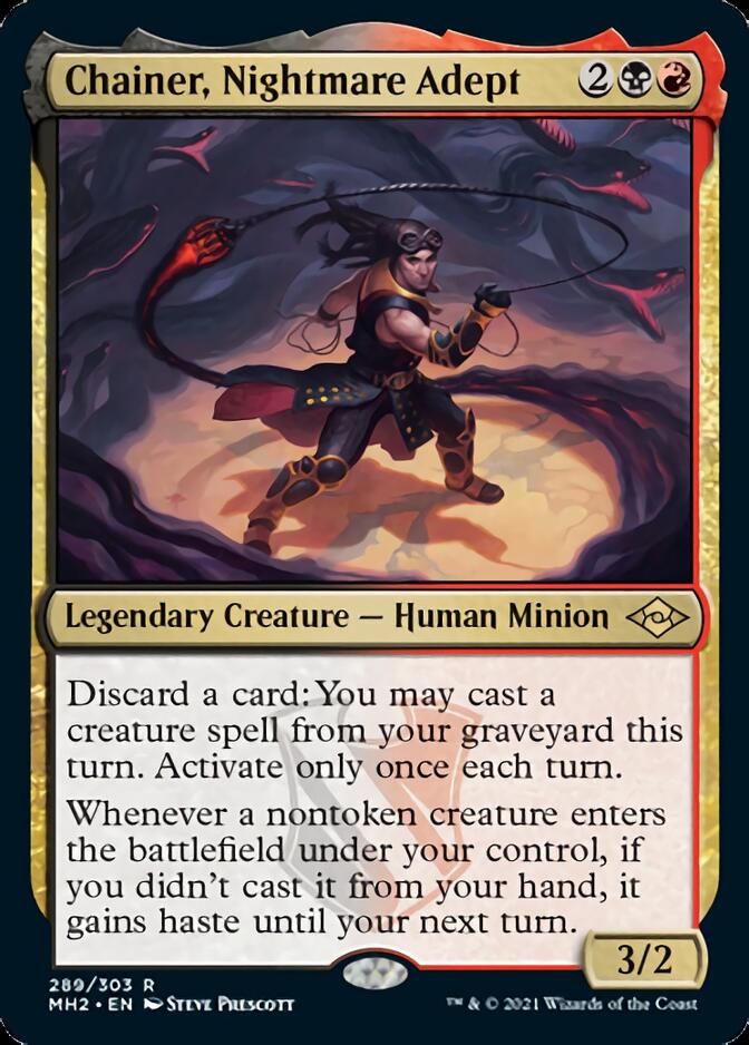 Image of Chainer, Nightmare Adept (Foil Etched) [Modern Horizons 2]