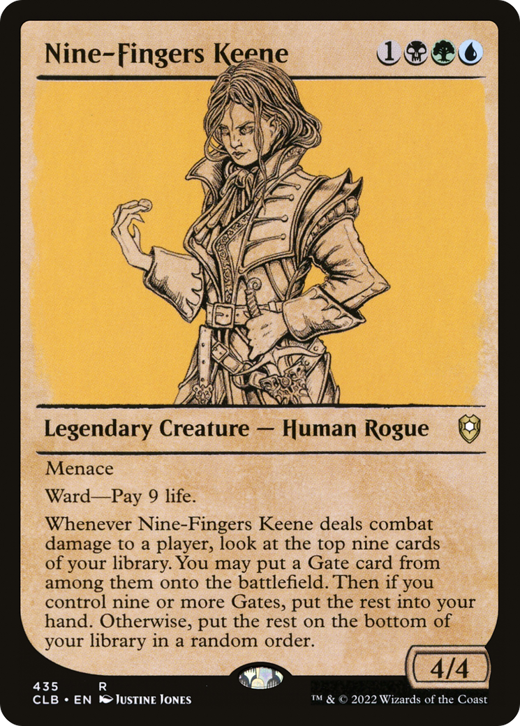 Image of Nine-Fingers Keene (Showcase) [Commander Legends: Battle for Baldur's Gate]