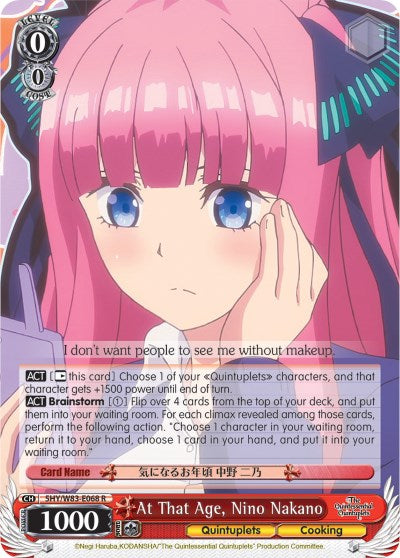 Image of At That Age, Nino Nakano (5HY/W83-E068 R) [The Quintessential Quintuplets]