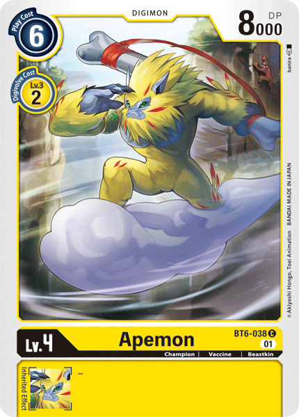 Image of Apemon [BT6-038] [Double Diamond]