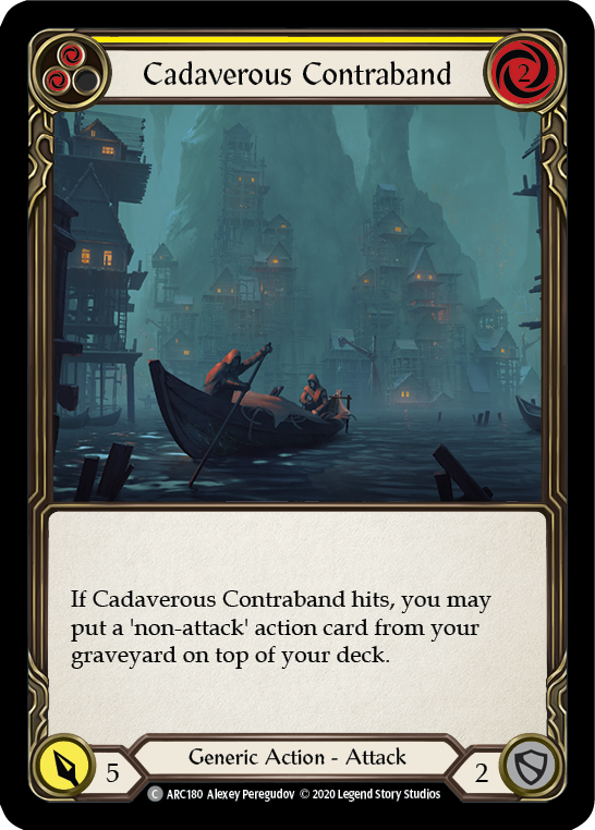 Image of Cadaverous Contraband (Yellow) [U-ARC180] (Arcane Rising Unlimited)  Unlimited Rainbow Foil