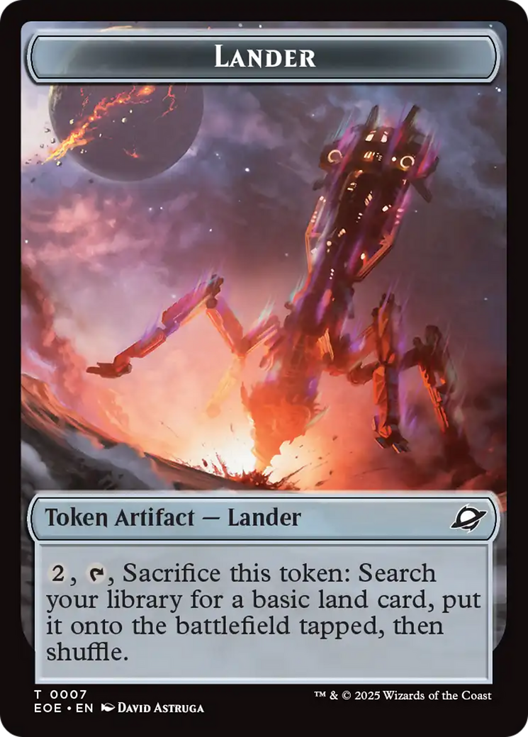 Image of Robot // Lander (0007) Double-Sided Token [Edge of Eternities Tokens]