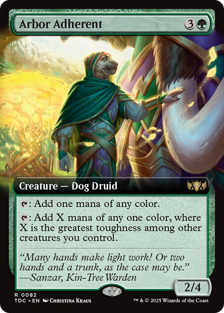 Image of Arbor Adherent (Extended Art) [Tarkir: Dragonstorm Commander]
