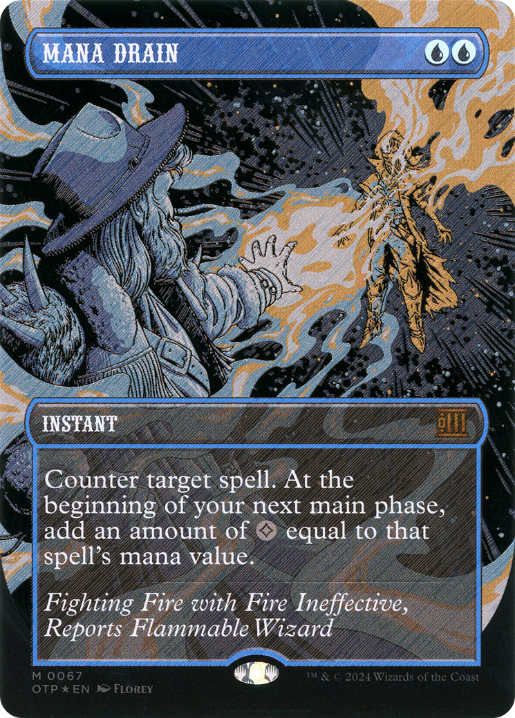Image of Mana Drain (Textured Foil) [Outlaws of Thunder Junction: Breaking News]