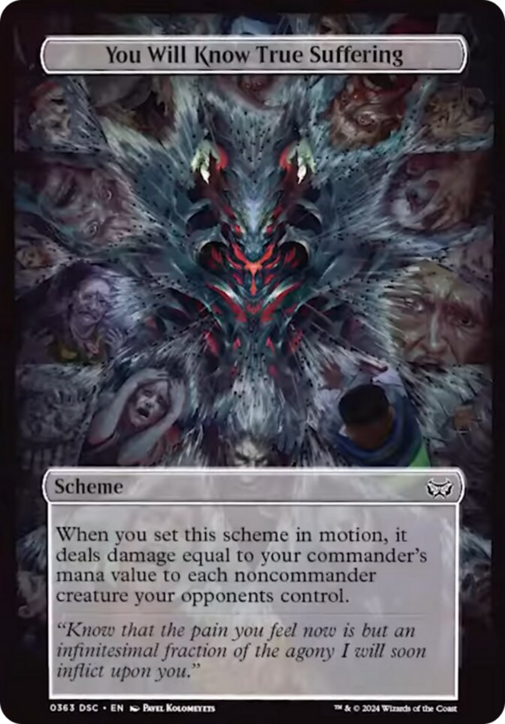 Image of You Will Know True Suffering (Full Art) [Duskmourn: Archenemy]