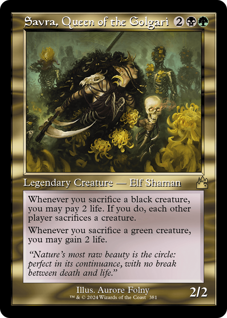 Image of Savra, Queen of the Golgari (Retro Frame) [Ravnica Remastered]