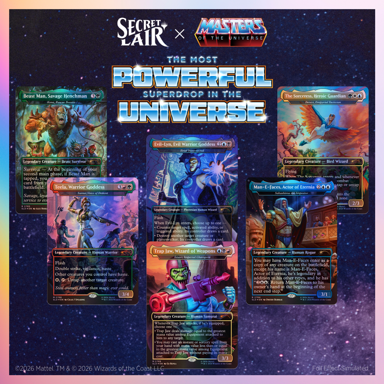 Image of Secret Lair x Masters of the Universe (ALLIES AND ENEMIES OF ETERNIA) - Traditional Foil Edition