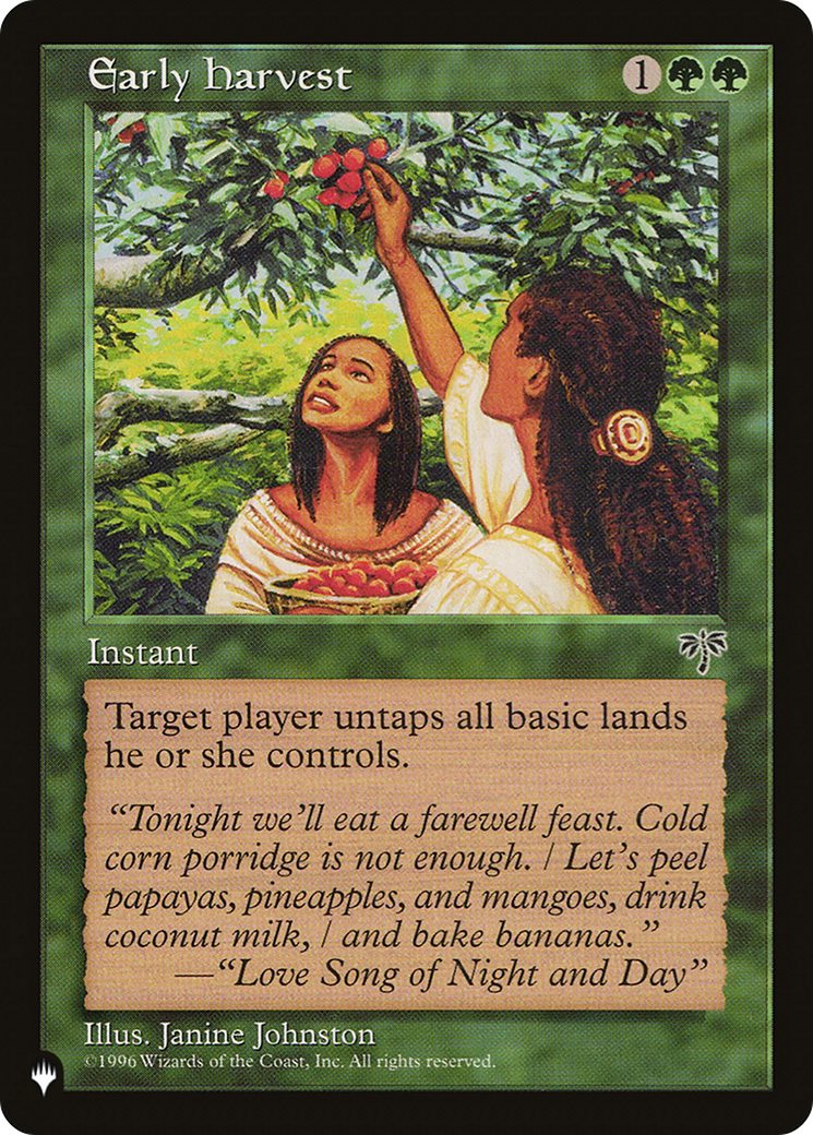 Image of Early Harvest [The List]