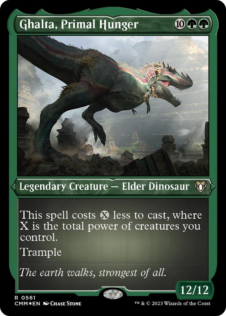 Image of Ghalta, Primal Hunger (Foil Etched) [Commander Masters]