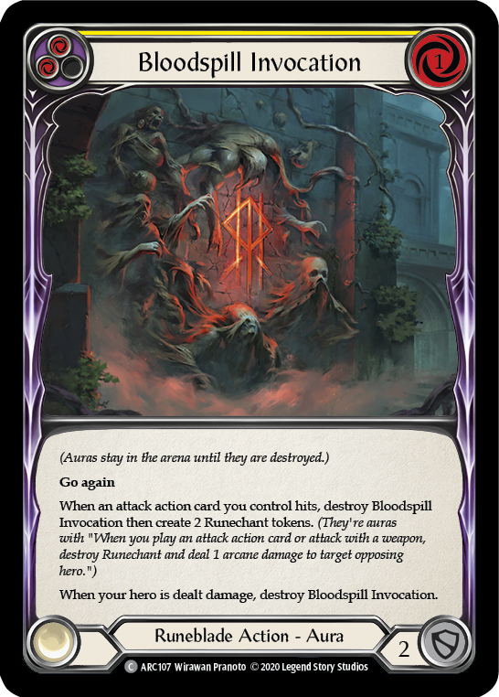 Image of Bloodspill Invocation (Yellow) [U-ARC107] (Arcane Rising Unlimited)  Unlimited Normal