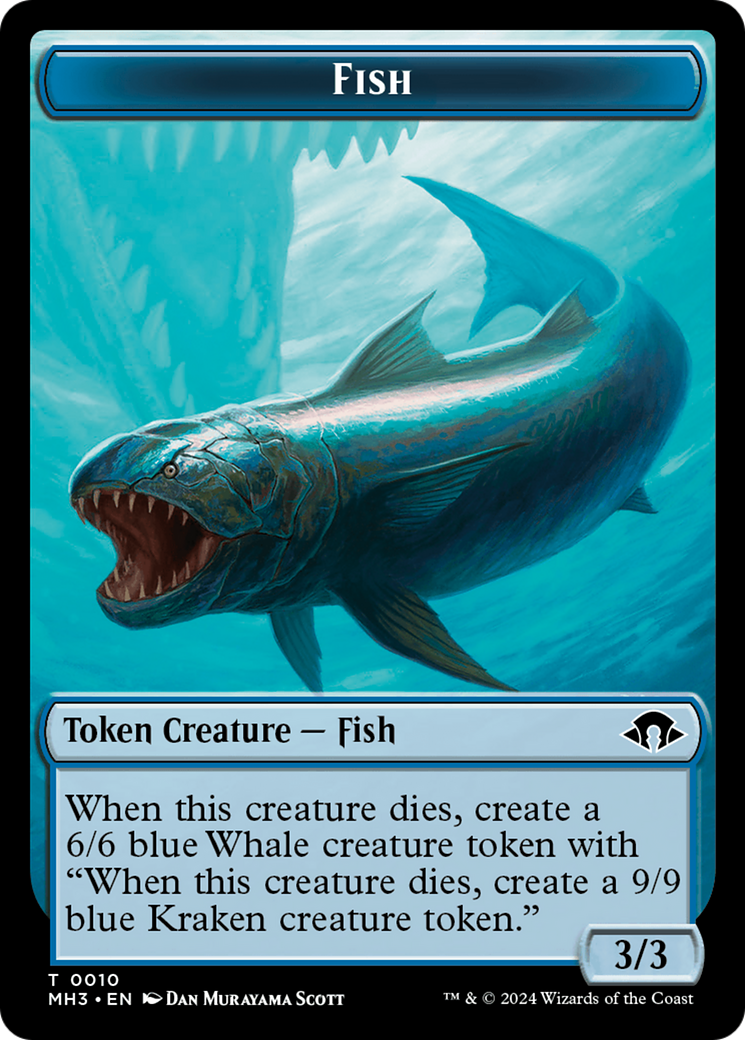 Image of Eldrazi Spawn // Fish Double-Sided Token [Modern Horizons 3 Tokens]