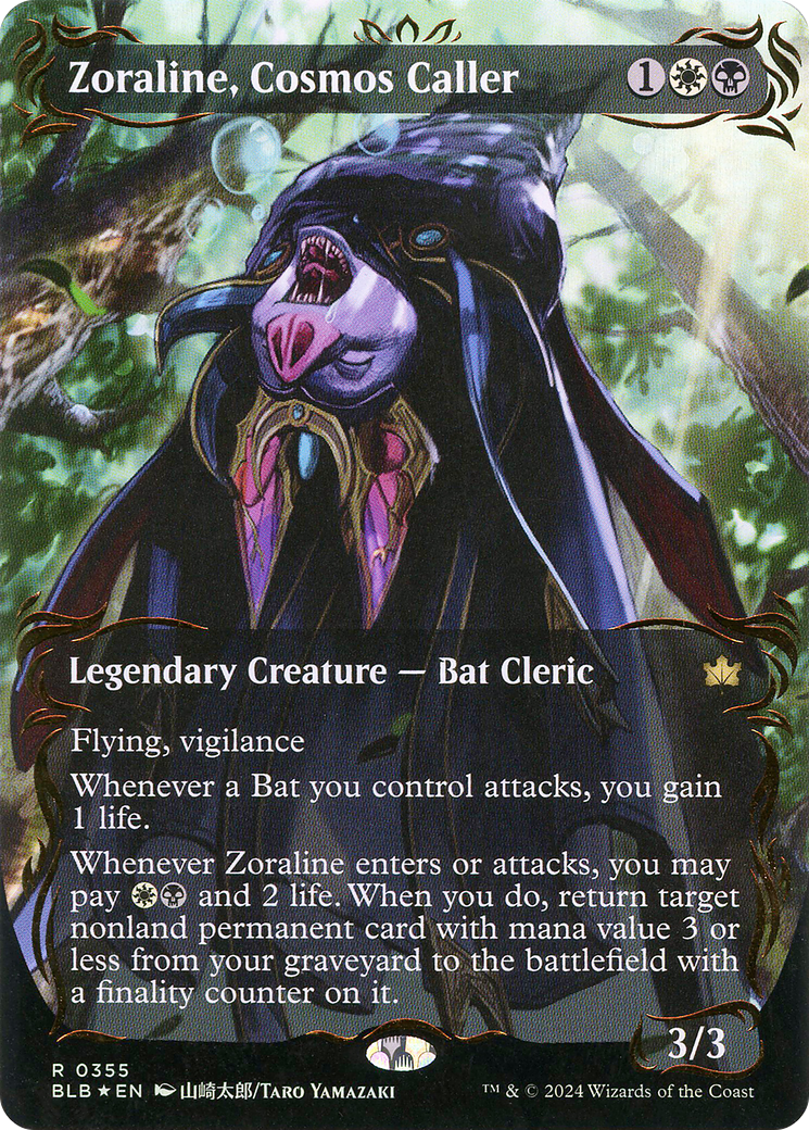 Image of Zoraline, Cosmos Caller (Borderless) (Raised Foil) [Bloomburrow]